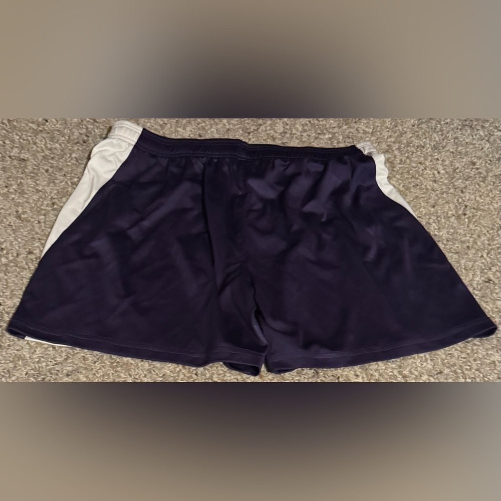 Purple and White Women’s Soccer Shorts - Picture 2 of 3
